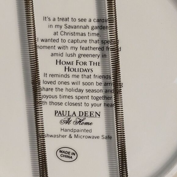 Paula Deen Home For The Holidays "Icebox Fruitcake" Recipe Plate - Picture 2 of 5